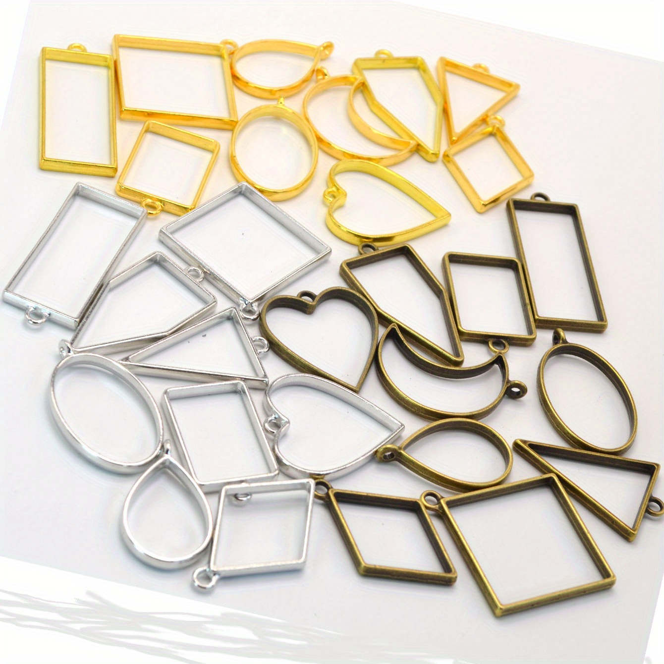 Alloy Drop Glue Border Pendant Set